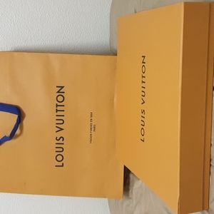 Louis Vuitton Gift Box w/ Magnetic Closure and Paper Bag